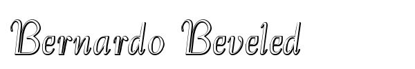 Bernardo Beveled font preview